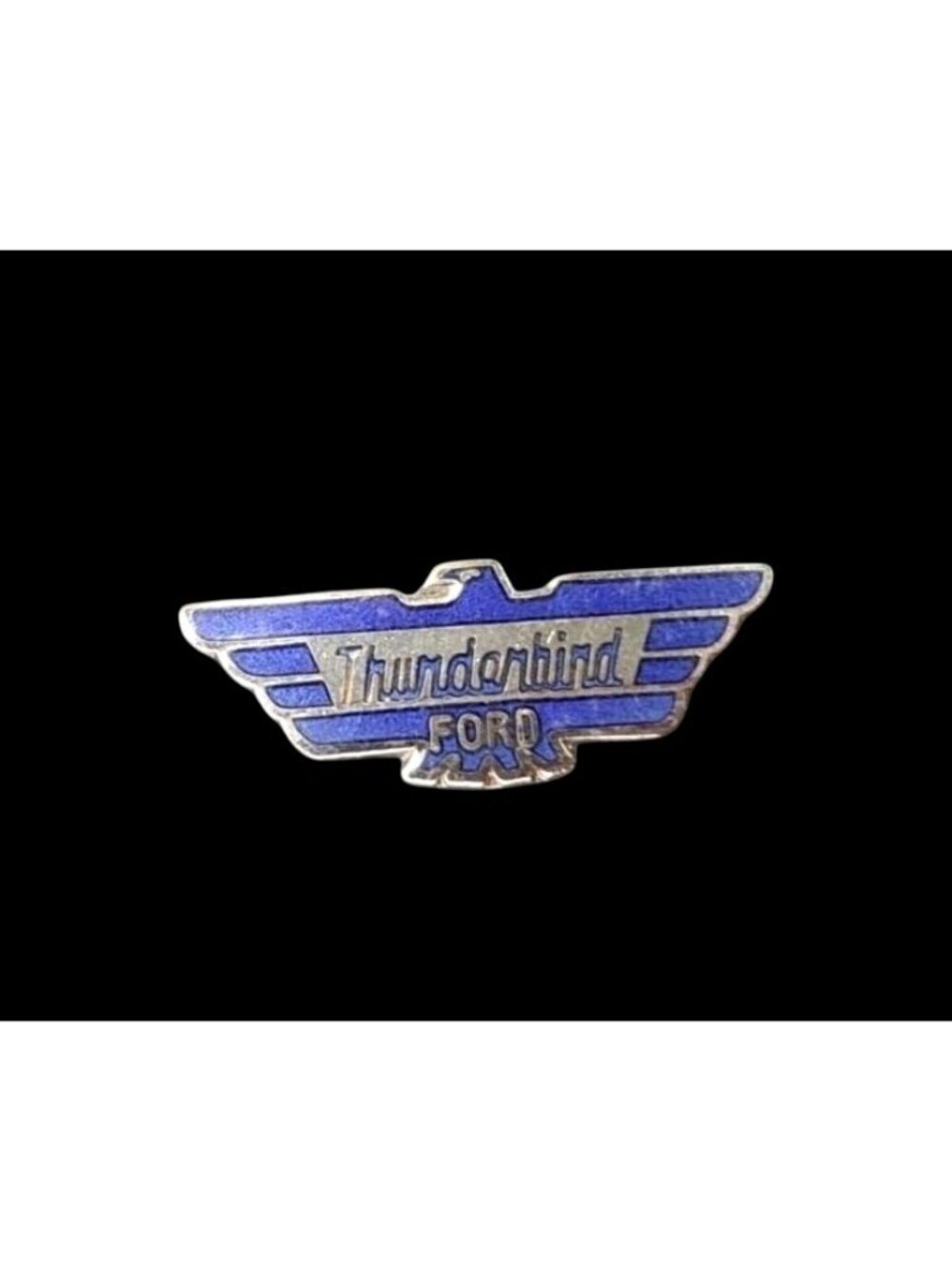 Vintage Ford Thunderbird Car Blue Enamel Pin Badge Collectible Auto Logo Classic